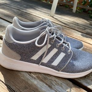 Lightly worn gray Adidas cloud foam size 10 shoes
